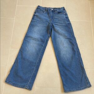 High Rise Wide-Leg Super Stretch Blue Jeans